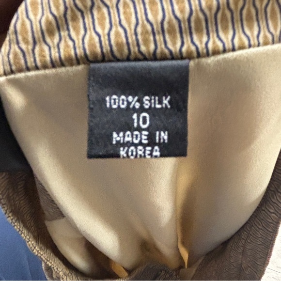 100% Silk Sz 10 Wide Leg Linda Allard Ellen Tracy Pants Pockets Old Money Lined - Picture 9 of 13